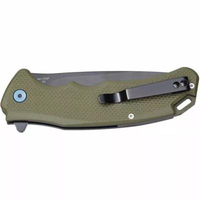 ATZ1702PBGN Couteau Artisan Cutlery Tradition Drop-Point Acier D2 Manche G10 Vert Sécurité Liner Lock – Livraison Gratuite