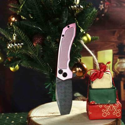 B1036F4 Tenable Entity – Couteau pliant Button Lock Lame Acier Damas Manche Rose Gold Aluminum - Livraison Gratuite