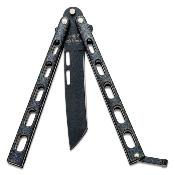 BC115TANGX Balisong Bear & Son Galaxy Butterfly Tanto Lame Acier Carbone 1095 Made USA - Livraison Gratuite