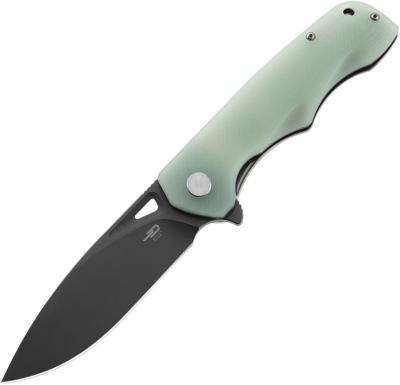 BTKG47J Couteau Bestech Airstream Jade G10 Lame D2 Gray Titanium IKBS - Livraison Gratuite