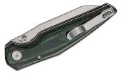BTKG58A Bestech Snakebird – Couteau Pliant EDC Button Lock | Lame Sheepsfoot 14C28N | Manche Micarta Vert/Noir - Livraison Gratuite