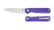 BTKMK13B Couteau Bestechman Flick Linerlock Drop Point Acier D2 Manche G10 Purple Ball Bearing - Livraison Gratuite