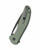 BTKMK18D Bestechman Whalefin | Couteau Pliant Lame Drop Point Acier D2 Black PVD | Manche OD Green G10 Button Lock - Livraison Gratuite