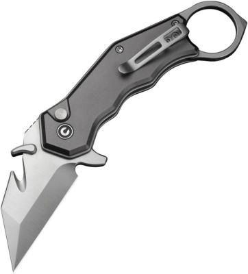 CIVC240181 — Couteau Civivi Amaroq Lame Acier Nitro-V 59-61 HRC Satin Reverse Tanto Manche Aluminium Gris Button Lock Tactique Secours Livraison Gratuite
