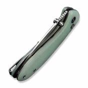 CIVC240313 CIVIVI Faeger – Couteau Pliant Button Lock | Lame Drop Point 14C28N | Manche G10 Jade - Livraison Gratuite