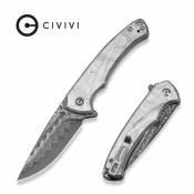 CIVC24040DS1 Couteau CIVIVI Voidflare | Lame Drop Point Acier Damas | Manche G10 Aluminum Foil Linerlock - Livraison Gratuite