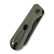 CIVC240551 Couteau CIVIVI Crabby Lame Sheepsfoot Acier 14C28N - Manche G10 Vert OD - Liner Lock Pivot Roulements à Billes - Livraison Gratuite
