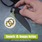 CIVC25015A1 Civivi Navo Black – Couteau Pliant Lame Acier Nitro-V Black Manche G10 Noir, Roulements Ceramique – Livraison Gratuite