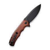 CIVC803H CIVIVI Praxis C803H – Couteau Pliant Liner Lock, Lame Acier 9Cr18MoV Black Manche Bois de Guibourtia KIVT - Livraison Gratuite