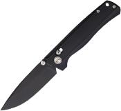 CMB17B — Couteau CMB Made Knives Braveman Lame Acier S35VN Drop Point PVD Noir Dureté 58-60 HRC Manche Titane PVD Noir Axis Lock - Livraison Gratuite