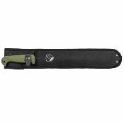 CTK287114GHC — Machete Condor Roarlock Étui nylon Noir Lame Acier Carbone 1075 Convex Grind Design Damas Manche Polypropylène Vert - Livraison Gratuite