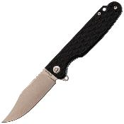 DGRLPMBKSW Daggerr Leprechaun – Couteau Pliant Liner Lock | Lame Drop Point 8Cr14MoV | Manche FRN Black - Livraison Gratuite