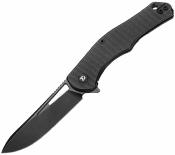 DTK3398TB Dreamtech Titane | Couteau Lame Drop Point Acier D2 Black Manche Black Titanium Frame Lock - Livraison Gratuite