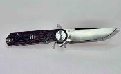 DTK3897MR  Dreamtech Micarta Red | Lame Drop Point Acier D2 Satin | Manche Red Micarta Liner Lock - Livraison Gratuite