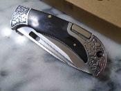 ER2028GY Elk Ridge - Couteau de Poche Manche Pakkawood Lame Acier 3Cr13 Reverse Tanto Back Lock - Livraison Gratuite