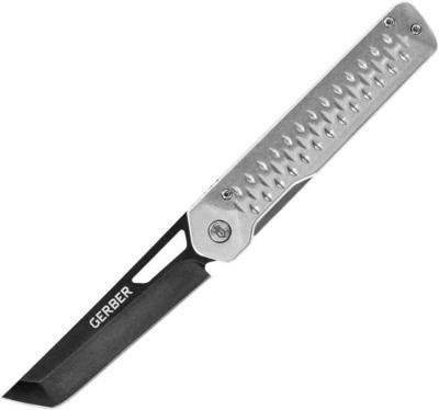 G1076077 Gerber Ayako Front Flipper – Couteau Pliant Lame Acier 7Cr17MoV Tanto Black TiNi – Manche Aluminium/Acier Inox – Livraison Gratuite