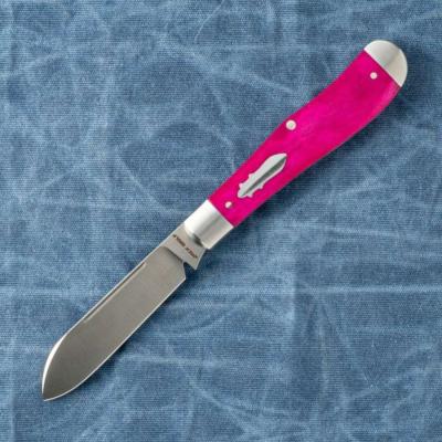 JW44151 Couteau Pliant Jack Wolf Knives Eureka Lame Acier 14C28N Manche Os Violet Slip Joint - Livraison Gratuite