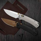 KI34902CDA1 Kizer T1 |  Couteau Pliant Lame Drop Point Acier M390 Satin | Manche Titanium Clutch Lock - Livraison Gratuite
