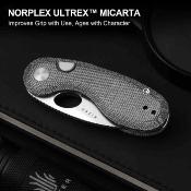 KIV2742A2 Kizer Microbe  – Couteau Lame Acier 14C28N Satin Drop Point Manche Micarta Black Button Liner Lock – Livraison Gratuite