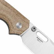 KIV3802BDA1 Couteau Kizer Outposter | Lame Acier Nitro-V | Manche Norplex UltreX Micarta Brown | Button Lock | Livraison Gratuite