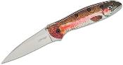 KS1660TROUT Couteau Kershaw Trout Leek A/O Lame Acier Sandvik 14C28N, Manche Aluminium - Livraison Gratuite