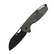 KT1022A2 Kansept Model 6 Green– Couteau Pliant Lame Acier 154CM Black Stonewash Wharncliffe Manche Micarta Vert Liner Lock – Livraison Gratuite