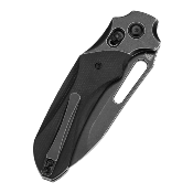 KT1099V2 Couteau Kansept Quasar Drop Point Acier 154CM Manche Micarta Black Sécurité Cross Bar Lock - Livraison Gratuite
