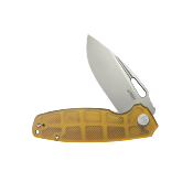 KUB322R Kubey Tityus  – Couteau Pliant Liner Lock | Lame Drop Point Beadblast 14C28N | Manche Ultem Transparent - Livraison Gratuite