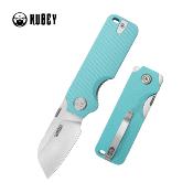 KUB407B Couteau Kubey Boxer – Lame Sheepsfoot Satin 14C28N | Manche G10 Blue | Liner Lock | IKBS | Clip - Livraison Gratuite