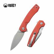 KUB901V Kubey Calyce – Couteau Pliant EDC | Lame Drop Point Acier 14C28N | Manche G10 Rouge | Liner Lock | IKBS - Livraison Gratuite