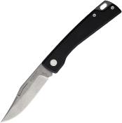 MER9LUCBKC — Couteau Mercury LUC Lame Acier Elmax Clip Point Stonewash Manche Aluminium Noir Slip Joint Italy - Livraison Gratuite