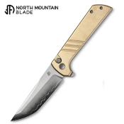 NMB2401E Couteau North Mountain Blade Tanto Acier SLD-Magic San Mai Manche Bronze - Livraison Gratuite