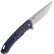 ON9005 Ontario Outcast - Couteau Pliant Linerlock Lame Acier 8Cr14MoV Satin Manche G10 Bleu Marron - Livraison Gratuite