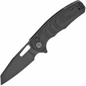 PKFE17DDW Couteau Petrified Fish Trilobite | Lame Reverse Tanto Acier 14C28N Black | Manche Black G10 Button Lock - Livraison Gratuite