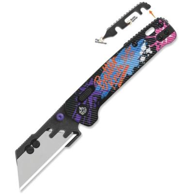 QS130UTGRA Couteau Pliant QSP Penguin Workmate Lame Acier SK5 Manche FRN Noir Édition Graffiti Glyde Lock - Livraison Gratuite