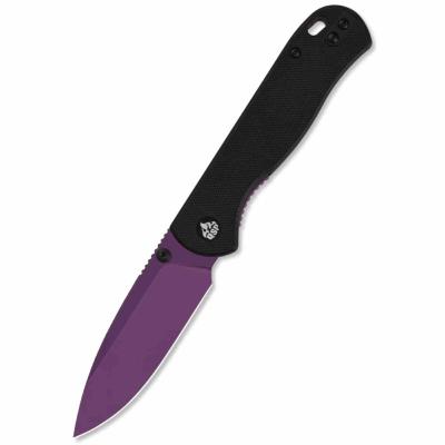 QS170A5 Couteau QSP Ferret | Lame Clip Point Acier Nitro-V Purple | Manche Black G10 Liner Lock - Livraison Gratuite