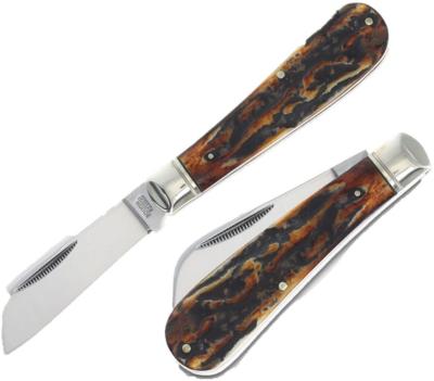 RR2427 Canif Rough Ryder Cinnamon Bone Lame Acier Carbone - Livraison Gratuite