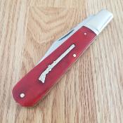 RR2618 Couteau ROUGH RYDER Long Rifle Grandaddy Barlow Slipjoint Lame Acier 440 Manche Os Rouge Boite Métal - Livraison Gratuite