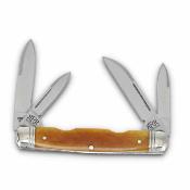  RRR051 Couteau Rough Ryder Reserve Congress 4 Lames Acier D2 Manche Os Tabac Édition Limitée - Livraison Gratuite