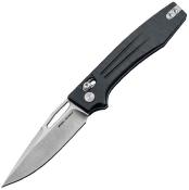 RS7191SB — Couteau Real Steel Vena Lame Acier Nitro-V Drop Point Satinée Manche G10 Noir Crossbar Lock - Livraison Gratuite