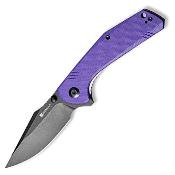 SA02D Couteau SENCUT Actium Purple G10 Lame Acier D2 - Livraison Gratuite