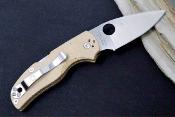 SC41MPCW5 Spyderco Native 5 - Lockback Lame Acier CPM CruWear Satin | Manche Micarta Brun Made USA - Livraison Gratuite