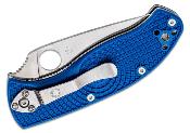 SC122PBL Couteau Spyderco Tenacious S35VN Plain Manche Bleu - Livraison Gratuite