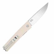 SRM401LCGT SRM Gent 401LC-GT Couteau pliant EDC Lame Drop Point Acier 10Cr15CoMoV Manche G10 blanc – Livraison Gratuite