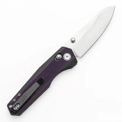 T1105V1 Couteau Tenable Beaver Cross Bar Lock Lame Nitro-V Manche Black/Purple - Livraison Gratuite