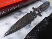 TFFIX125GY Couteau Dague Tac-Force Fixed Blade | Lame Double Edge Acier 3Cr13MoV | Manche Bois - Housse Nylon - Livraison Gratuite 