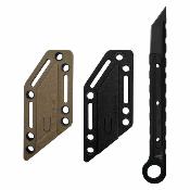 TKF3S05 – Takumitak Utility – Couteau fixe plate semelle – Lame Tanto Acier 3Cr13 Black Oxide  – Plaquettes FRN Noir – Étui POP Tek-Lock  – Livraison Gratuite