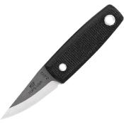 TPMPUK01 Couteau Fixe TOPS Mini Tanimboca Puukko Lame Acier 1095HC Manche Micarta Noir Housse Cuir Cou USA - Livraison Gratuite
