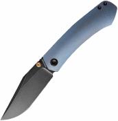 VOSA2102 Couteau Vosteed Vallhund | Lame Clip Point Acier S35VN SW | Manche Blue Titanium Frame Lock - Livraison Gratuite