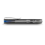 VOSA2236 Couteau Pliant Vosteed Psyop Lame Acier Elmax Manche Carbone Noir Top Liner Lock - Livraison Gratuite